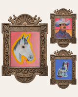 The Collected Set — set of 3 wall art: Maverick, Cutter, Blue Staffordshire Good Dog by Caya Crum | Crum Art