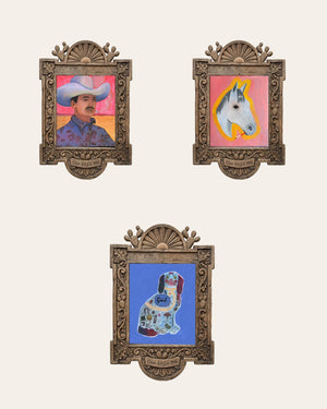 The Collected Set — set of 3 wall art: Maverick, Cutter, Blue Staffordshire Good Dog by Caya Crum | Crum Art