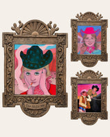 The Cousins Set — set of 3 wall art: Emma, Hanna, The Cowboy Gaze Print by Caya Crum | Crum Art