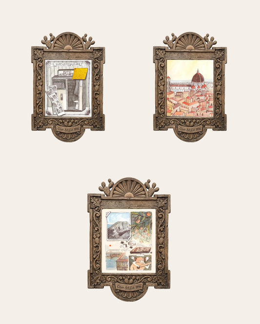 The Florence Set — set of 3 wall art: Fotoautomatica Florence, Duomo Florence Sketchbook, Florence Sketchbook by Caya Crum | Crum Art