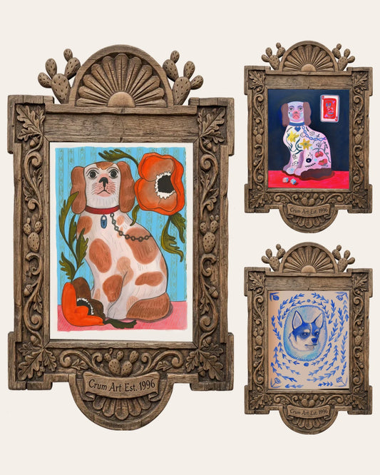 The Preppy Set — set of 3 wall art: Preppy Dog, Cavalier King Charles, Edith Dare the Chihuahua by Caya Crum | Crum Art