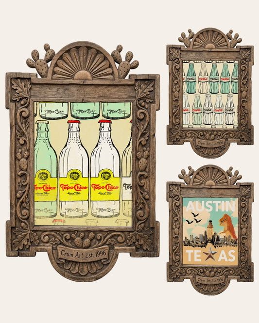 The Refresco Set — set of 3 wall art: Made in Mexico Print, Coca-Cola Print, Travel Poster Print by Betsy Crum | Crum Art