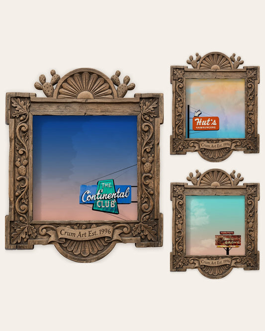 The South Austin Set — set of 3 wall art: Hut's Hamburgers Print, Continental Club Print, Square, Shady Grove Print by Betsy Crum | Crum Art