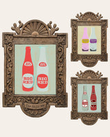 The Texas Soda Set — set of 3 wall art: NuGrape Soda, Twin 10 2 4 Bottles Print, Big Red Two Bottles by Betsy Crum | Crum Art