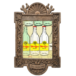 Made in Mexico Print — art print by Betsy Crum in a carved wood frame