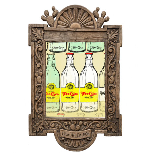 Made in Mexico Print — art print by Betsy Crum in a carved wood frame