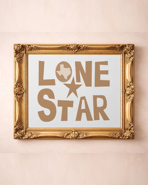 Typography Art | Lone Star Texas Type | Betsy Crum