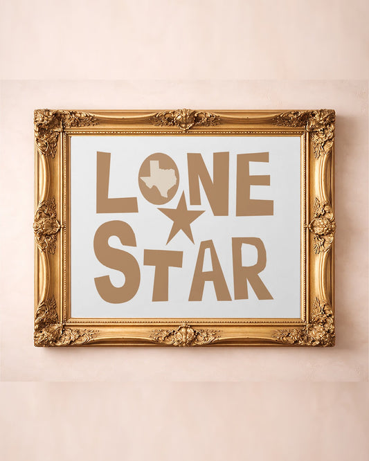 Typography Art | Lone Star Texas Type | Betsy Crum