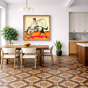 Western cowgirl roping print for a gallery wall