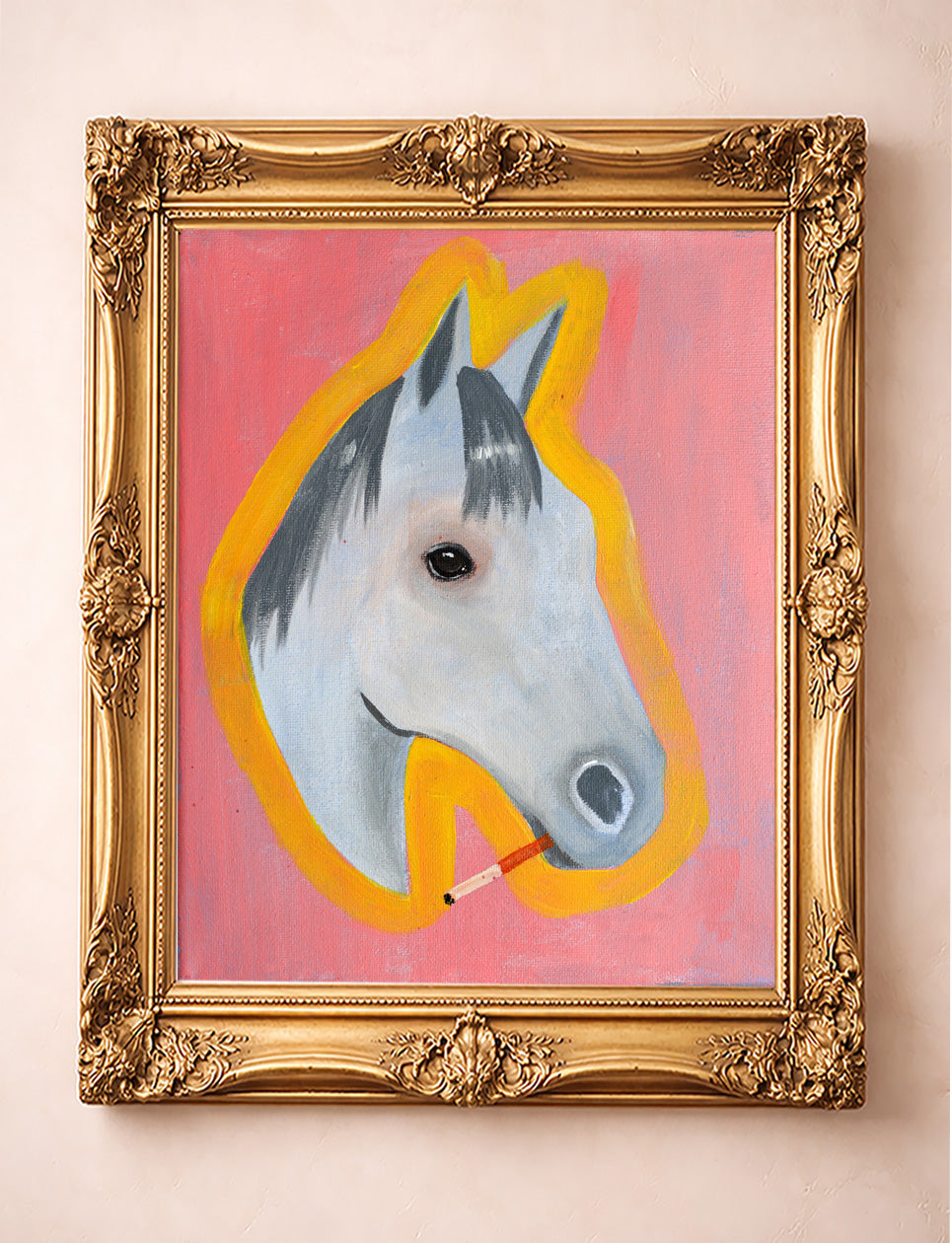 Cowboy & Horse Art Print – White Blaze Western Wall Art | Caya Crum