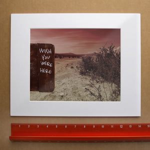 Wish You Were Here Big Bend desert print by Betsy Crum, matted